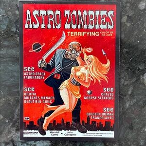 Astro Zombies Retro Game Magnet